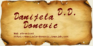 Danijela Donević vizit kartica